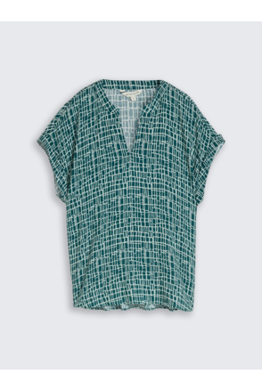 Losvalnde blouse van viscose