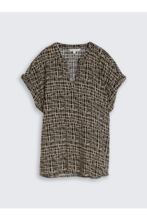 Losvalnde blouse van viscose