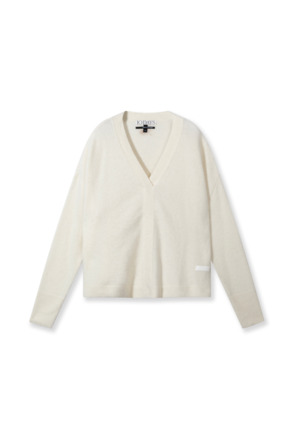 10DAYS Dames V-hals gebreide trui alpaca wol