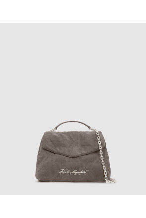 K/KURL SUEDE SHOULDER BAG