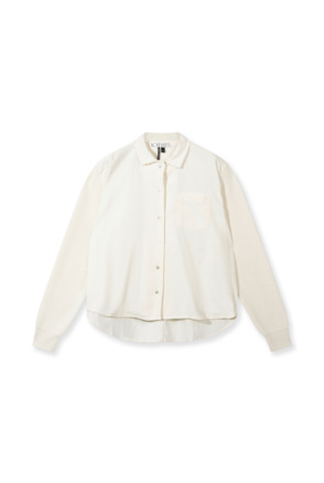 10DAYS Dames gebreide mouwen blouse pique shirt 100% biologisch katoen