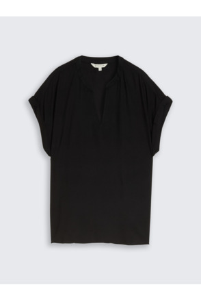 Losvalnde blouse van viscose