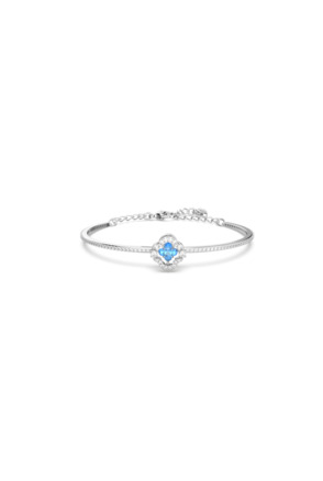 Una Sparkling Dc Bangle Rhodium shiny Arctic Blue White