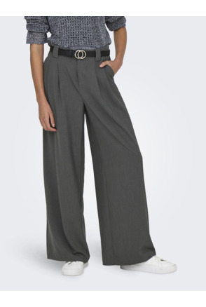 Wide Leg Fit Lange broek met wijde pijpen en riemlussen