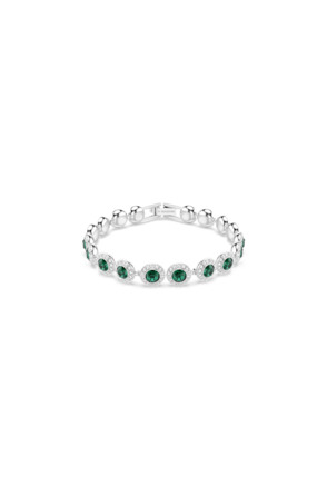 Una Angelic Soft Bracelet Rhodium shiny Emerald Crystal
