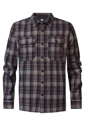 Men Shirt Long Sleeve Check