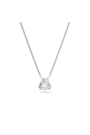 Matrix Triangle Pendant tri Rhodium shiny White