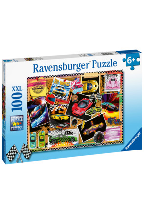Ravensburger puzzel Prikbord met raceauto's