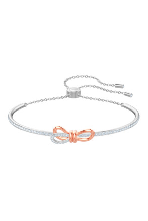Lifelong Bow Soft Bangle Mixed Plating Crystal