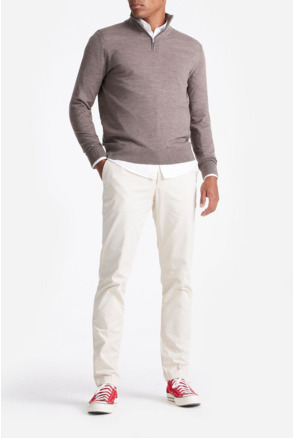 King Essentials The Michael Half Zip Pull Merino Bruin