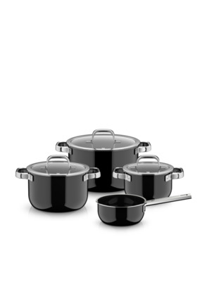 Fusiontec Mineral Pro 4-delige pannenset, Zwart