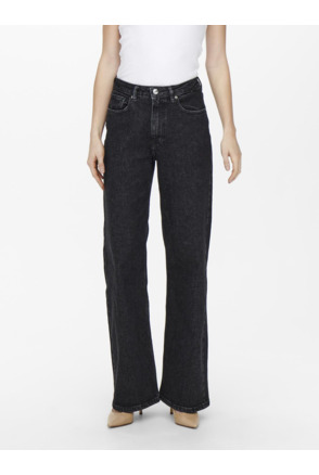 Wide Leg Fit Jeans met wijde pasvorm en hoge taille en achterzakken